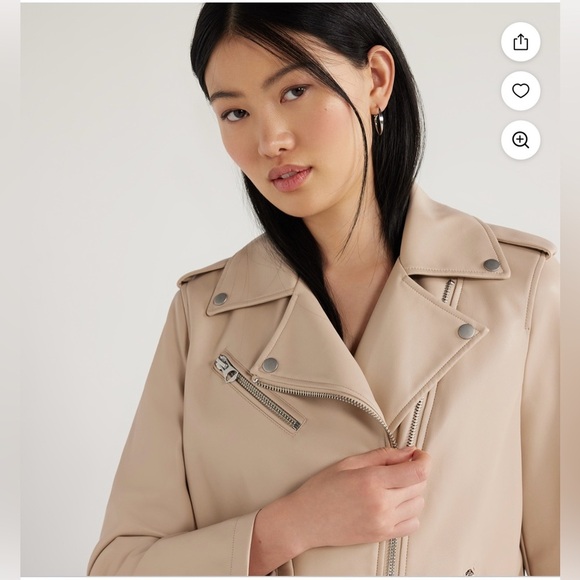 Scoop Women's Faux Leather Asymmetrical Zip Moto Jacket Size L (12/14) - Picture 6 of 11